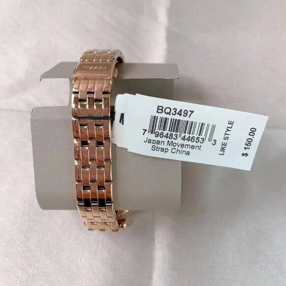 Fossil BQ3497 Tillie Three-Hand Rose Gold-Tone Stainless Steel Watch main image 4